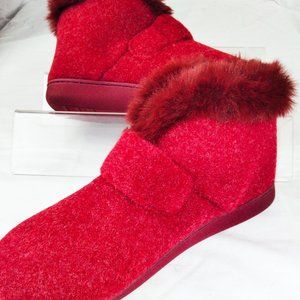 LongBay Women's Warm Fuzzy Faux Fur Bootie Slippers Memory Foam House Shoes